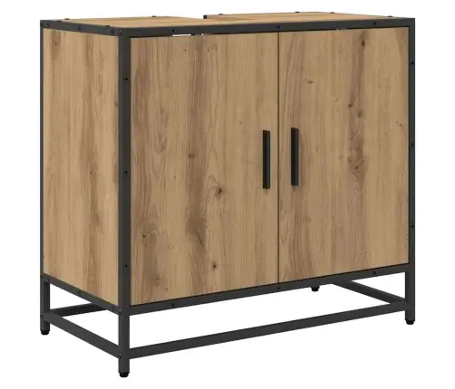 Vonios Baldų Rinkinys 3 Pcs Artisano Ąžuolo Apdirbta Mediena