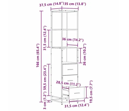 Vonios Baldų Rinkinys 3 Pcs Artisano Ąžuolo Apdirbta Mediena