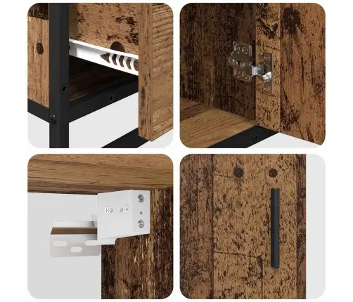 Vannas Istabas Mēbeļu Komplekts 4 Pcs Vecs Koks 80 X 33 X 60 Cm Vidaxl