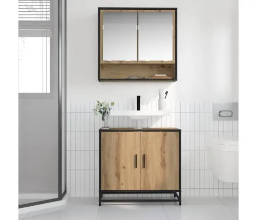 Vannas Istabas Mēbeļu Komplekts Ar Plauktu 2 Pcs Artisānā Ozols Vidaxl