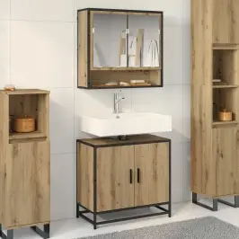 Vannas Istabas Mēbeļu Komplekts Ar Plauktu 2 Pcs Artisānā Ozols Vidaxl