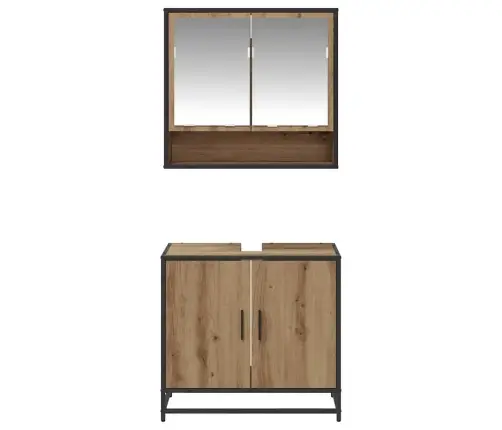 Vannas Istabas Mēbeļu Komplekts Ar Plauktu 2 Pcs Artisānā Ozols Vidaxl