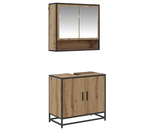 Vannas Istabas Mēbeļu Komplekts Ar Plauktu 2 Pcs Artisānā Ozols Vidaxl