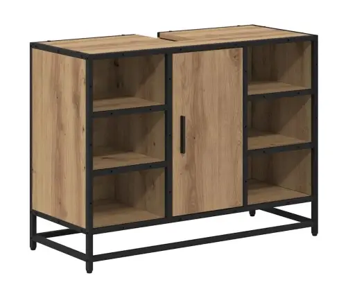 Vannas Istabas Mēbeļu Komplekts Ar Durvīm 4 Pcs Amatnieku Ozola Vidaxl