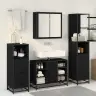 Vannas Istabas Mēbeļu Komplekts Ar Atvilktni 4 Pcs Melns Ozols Vidaxl