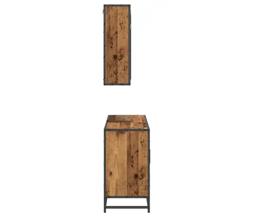 Vannas Istabas Mēbeļu Komplekts 2 Pcs Vecs Koks 90 X 33 X 60 Cm Vidaxl