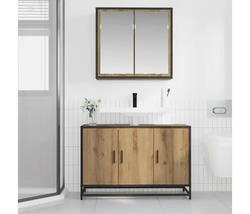 Vannas Istabas Mēbeļu Komplekts Ar Durvīm 2 Pcs Amatnieku Ozola Vidaxl