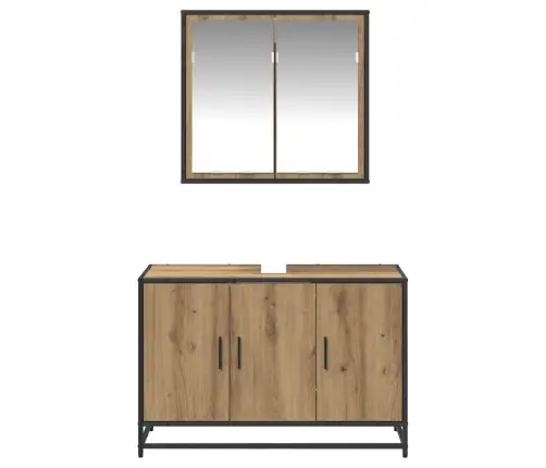 Vannas Istabas Mēbeļu Komplekts Ar Durvīm 2 Pcs Amatnieku Ozola Vidaxl