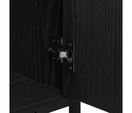 Vannas Istabas Mēbeļu Komplekts Ar Durvīm 2 Pcs Melns Ozols Vidaxl