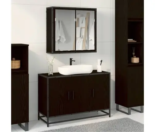 Vannas Istabas Mēbeļu Komplekts Ar Durvīm 2 Pcs Melns Ozols Vidaxl Vannas Istabas Mēbeļu Komplekts Ar Durvīm 2 Pcs Melns Ozols Vidaxl