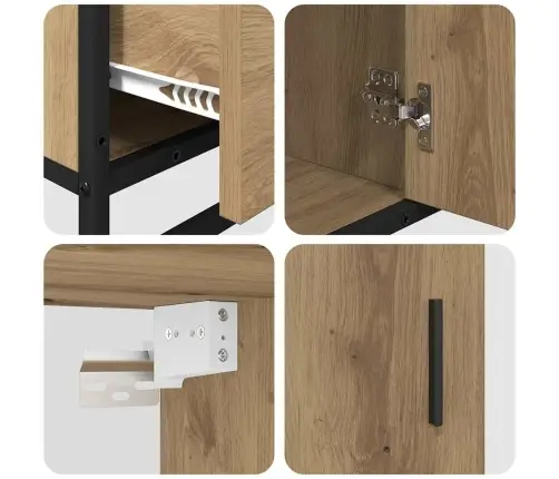 Vannitoa Mööbleset 3 Pcs Käsitöötamm 65 X 33 X 60 Cm Tehispuit Vannitoa Mööbleset 3 Pcs Käsitöötamm 65 X 33 X 60 Cm Tehispuit