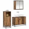 Vannitoa Mööbleset 3 Pcs Vana Puit 90 X 33 X 60 Cm Tehispuit Vannitoa Mööbleset 3 Pcs Vana Puit 90 X 33 X 60 Cm Tehispuit