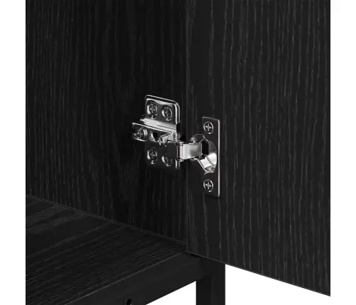 Vannas Istabas Mēbeļu Komplekts Ar Durvīm 2 Pcs Melns Ozols Vidaxl