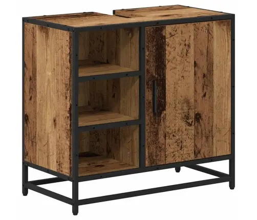 Vannas Istabas Mēbeļu Komplekts 3 Pcs Vecs Koks 65 X 33 X 60 Cm Vidaxl