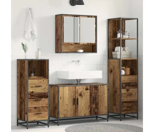 Vannas Istabas Mēbeļu Komplekts Ar Atvilktni 3 Pcs Vecs Koks Vidaxl