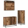 Vonios Baldų Rinkinys 3 Pcs Sena Mediena 80 X 33 X 60 Cm Vonios Baldų Rinkinys 3 Pcs Sena Mediena 80 X 33 X 60 Cm
