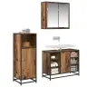 Vonios Baldų Rinkinys 3 Pcs Sena Mediena 80 X 33 X 60 Cm Vonios Baldų Rinkinys 3 Pcs Sena Mediena 80 X 33 X 60 Cm
