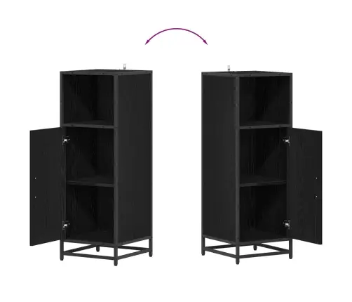 Vannas Istabas Mēbeļu Komplekts Ar Durvīm 3 Pcs Melns Ozols Vidaxl