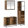 Vannitoa Mööbleset 3 Pcs Vana Puit 80 X 33 X 60 Cm Tehispuit Vannitoa Mööbleset 3 Pcs Vana Puit 80 X 33 X 60 Cm Tehispuit