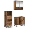 Vannitoa Mööbleset 3 Pcs Vana Puit 65 X 33 X 60 Cm Tehispuit Vannitoa Mööbleset 3 Pcs Vana Puit 65 X 33 X 60 Cm Tehispuit