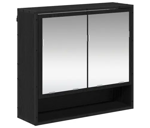 Vannitoa Mööbleset Sahtliga Riiuliga 3 Pcs Must Tamm Tehispuit