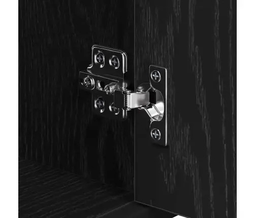 Vannas Istabas Mēbeļu Komplekts Ar Atvilktni 4 Pcs Melns Ozols Vidaxl