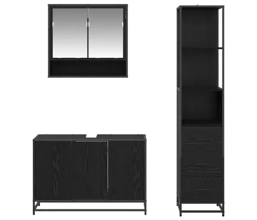 Vannitoa Mööbleset 3 Pcs Vana Puit 90 X 33 X 60 Cm Tehispuit Vannitoa Mööbleset 3 Pcs Vana Puit 90 X 33 X 60 Cm Tehispuit