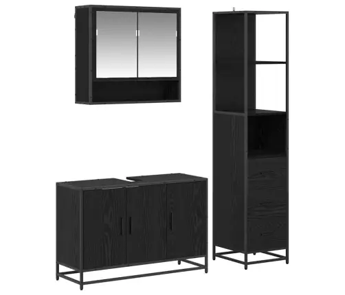 Vannitoa Mööbleset 3 Pcs Vana Puit 90 X 33 X 60 Cm Tehispuit Vannitoa Mööbleset 3 Pcs Vana Puit 90 X 33 X 60 Cm Tehispuit