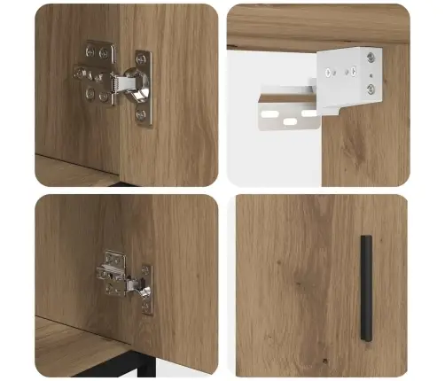 Vannas Istabas Mēbeļu Komplekts Ar Plauktu 3 Pcs Artisānā Ozols Vidaxl