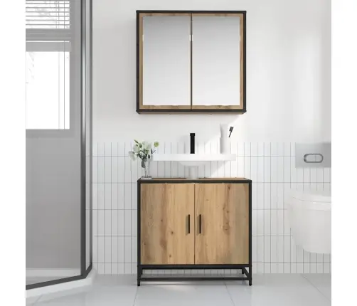 Vannas Istabas Mēbeļu Komplekts Ar Durvīm 2 Pcs Amatnieku Ozola Vidaxl Vannas Istabas Mēbeļu Komplekts Ar Durvīm 2 Pcs Amatnieku Ozola Vidaxl
