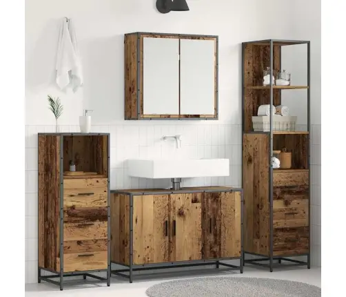 Vonios Baldų Rinkinys 4 Pcs Sena Mediena 90 X 33 X 60 Cm