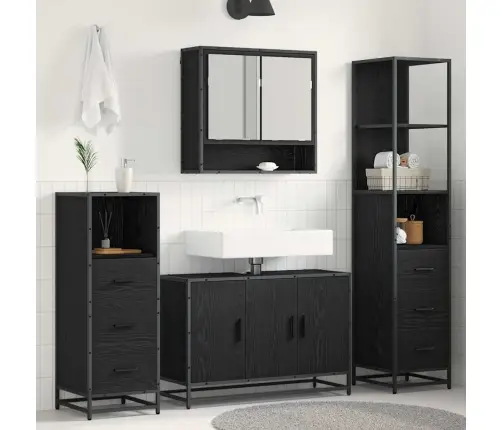 Vannas Istabas Mēbeļu Komplekts Ar Plauktu 3 Pcs Artisānā Ozols Vidaxl