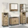 Vannitoa Mööbleset 4 Pcs Käsitöötamm 65 X 33 X 60 Cm Tehispuit Vannitoa Mööbleset 4 Pcs Käsitöötamm 65 X 33 X 60 Cm Tehispuit