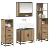 Vannitoa Mööbleset 4 Pcs Käsitöötamm 65 X 33 X 60 Cm Tehispuit Vannitoa Mööbleset 4 Pcs Käsitöötamm 65 X 33 X 60 Cm Tehispuit