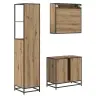 Vannas Istabas Mēbeļu Komplekts Ar Plauktu 3 Pcs Artisānā Ozols Vidaxl