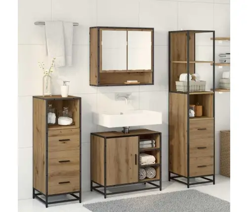 Vonios Baldų Rinkinys 4 Pcs Artisano Ąžuolo 65 X 33 X 60 Cm