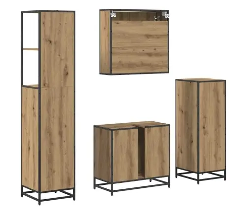 Vonios Baldų Rinkinys 4 Pcs Artisano Ąžuolo 65 X 33 X 60 Cm