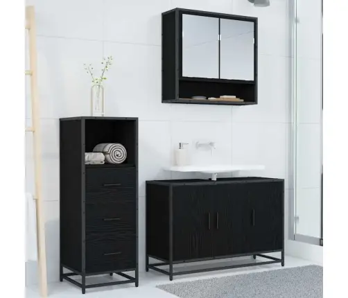 Vonios Baldų Rinkinys 2 Pcs Senovinis Medis Apdirbta Mediena