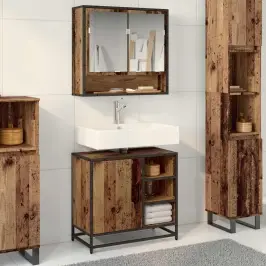 Vannas Istabas Mēbeļu Komplekts Ar Atvilktni 2 Pcs Vecs Koks Vidaxl