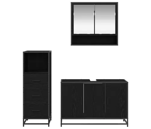 Vonios Baldų Rinkinys 2 Pcs Senovinis Medis Apdirbta Mediena