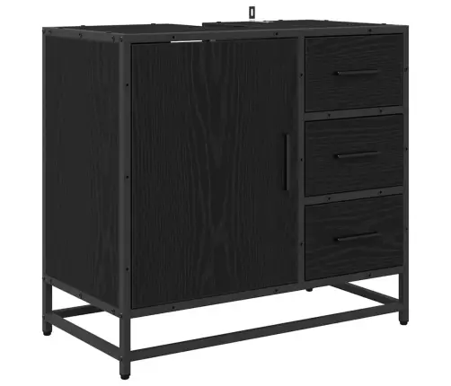 Vannas Istabas Mēbeļu Komplekts Ar Atvilktni 4 Pcs Melns Ozols Vidaxl Vannas Istabas Mēbeļu Komplekts Ar Atvilktni 4 Pcs Melns Ozols Vidaxl