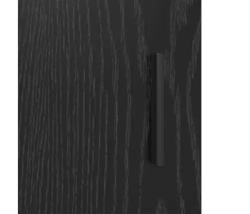 Vonios Baldų Rinkinys 3 Pcs Juodas Ąžuolas Apdirbta Mediena