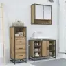 Vannitoa Mööbleset 3 Pcs Käsitöötamm 80 X 33 X 60 Cm Tehispuit Vannitoa Mööbleset 3 Pcs Käsitöötamm 80 X 33 X 60 Cm Tehispuit