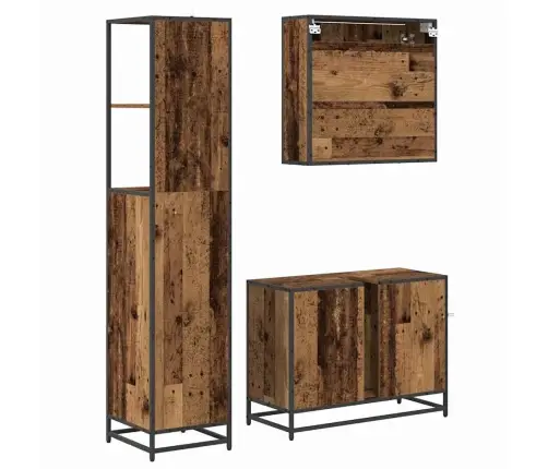 Vannas Istabas Mēbeļu Komplekts Ar Atvilktni 3 Pcs Vecs Koks Vidaxl Vannas Istabas Mēbeļu Komplekts Ar Atvilktni 3 Pcs Vecs Koks Vidaxl