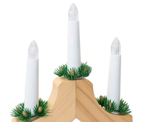 Jõuluküünla Sild 3 Pcs Pruun 39.5 X 5 X 29 Cm Tahke Mänd