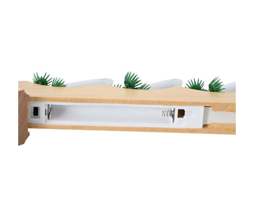 Ziemassvētku Sveču Tilts Su 7 Led 3 Pcs Brūna 39.5 X 5 X 29 Cm Vidaxl