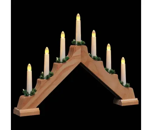 Jõuluküünla Sild 3 Pcs Pruun 39.5 X 5 X 29 Cm Tahke Mänd