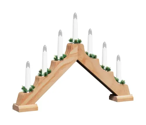 Jõuluküünla Sild 3 Pcs Pruun 39.5 X 5 X 29 Cm Tahke Mänd