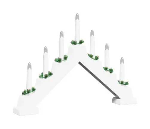 Kalėdų Žvakių Tiltas Su 7 Led Balta 39.5 X 5 X 29 Cm