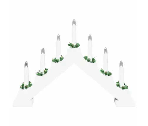 Kalėdų Žvakių Tiltas Su 7 Led Balta 39.5 X 5 X 29 Cm